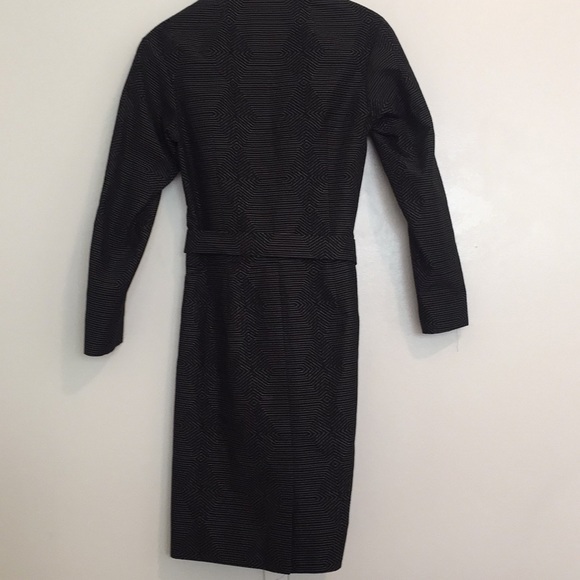 Dries Van Noten Long-Sleeve Belted Black Dress Size 36 - Picture 4 of 8